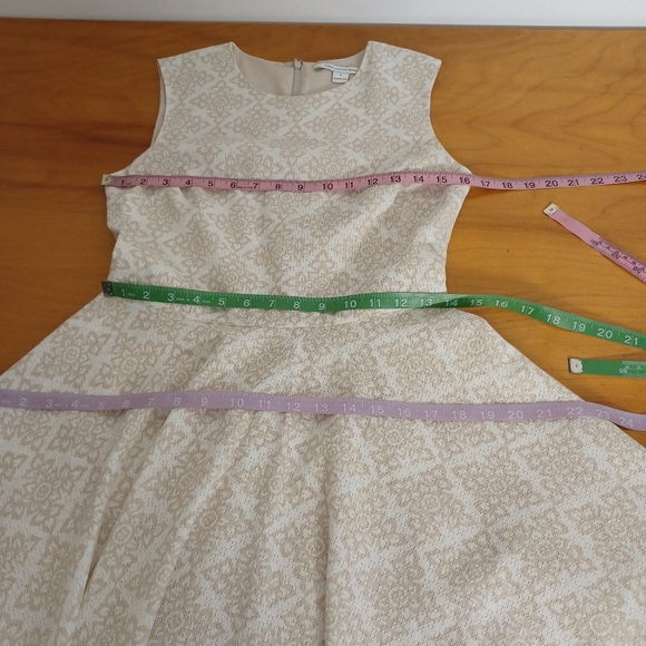 Diane Von Furstenberg Jeannie Henna Mini Dress SZ 6 Fit&Flare Sleeveless Cotton - Picture 14 of 15